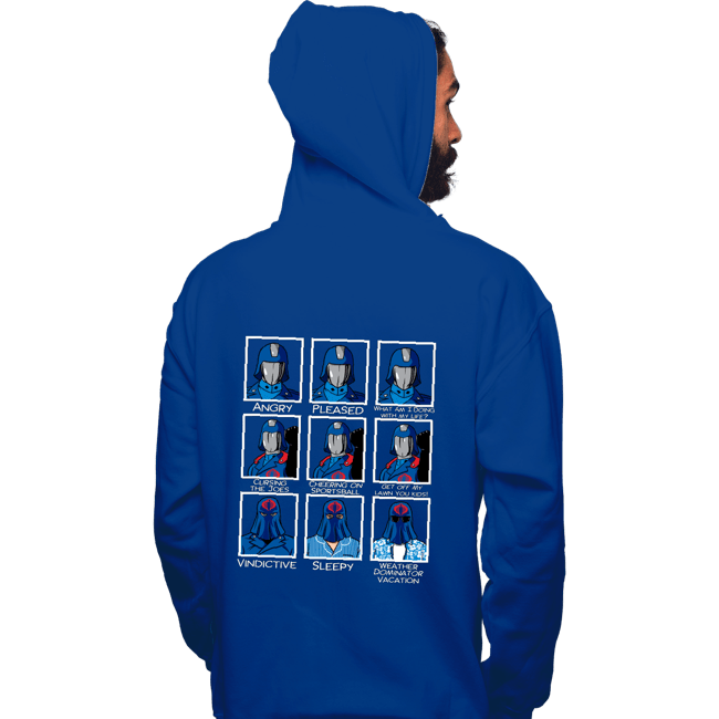 Daily_Deal_Shirts Pullover Hoodies, Unisex / Small / Royal Blue The Many Faces of Cobra Commander