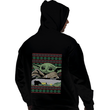 Load image into Gallery viewer, Shirts Zippered Hoodies, Unisex / Small / Black Baby Yoda Ugly Sweater
