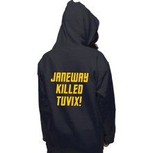 Load image into Gallery viewer, Daily_Deal_Shirts Pullover Hoodies, Unisex / Small / Dark Heather Janeway Killed Tuvix!
