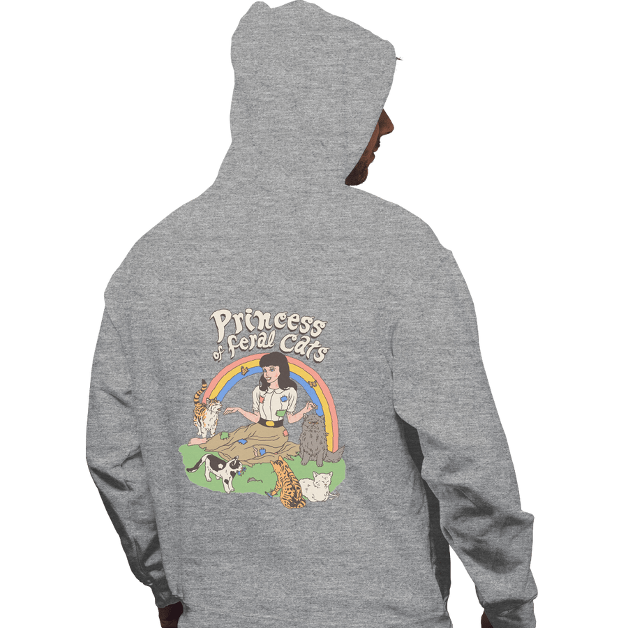 Shirts Zippered Hoodies, Unisex / Small / Sports Grey Princess Of Feral Cats