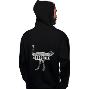 Shirts Zippered Hoodies, Unisex / Small / Black Allegedly Ostrich