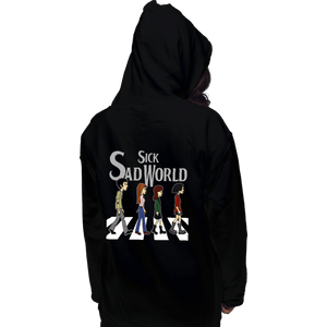 Daily_Deal_Shirts Pullover Hoodies, Unisex / Small / Black Sick Sad Road