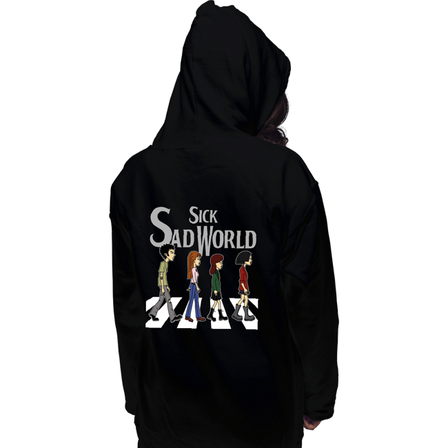 Daily_Deal_Shirts Pullover Hoodies, Unisex / Small / Black Sick Sad Road