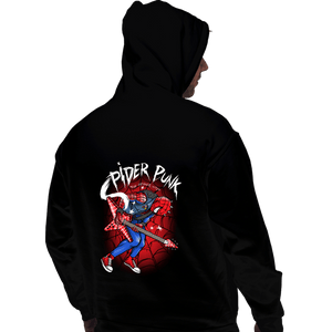 Daily_Deal_Shirts Pullover Hoodies, Unisex / Small / Black Spider Punk