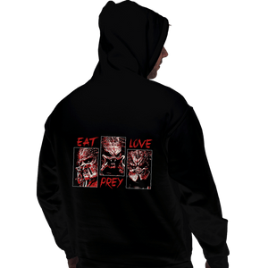 Daily_Deal_Shirts Pullover Hoodies, Unisex / Small / Black Eat Prey Love