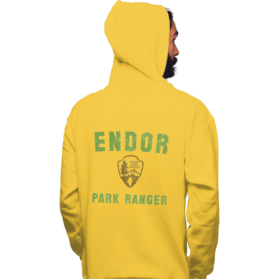 Shirts Pullover Hoodies, Unisex / Small / Gold Endor Park Ranger