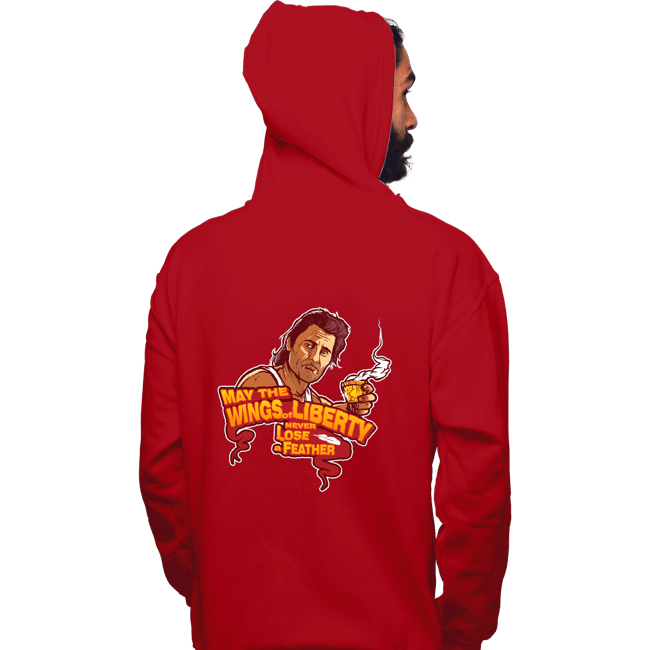 Daily_Deal_Shirts Pullover Hoodies, Unisex / Small / Red The Wings Of Liberty