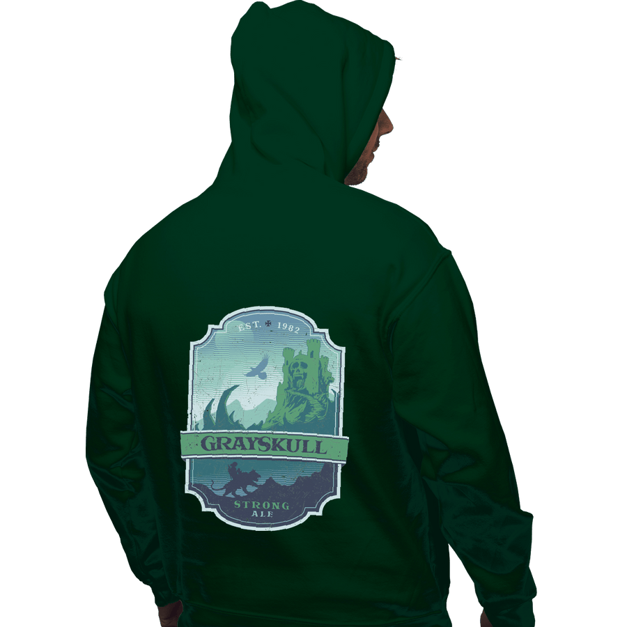Shirts Zippered Hoodies, Unisex / Small / Irish Green Grayskull Strong Ale