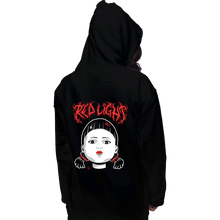 Load image into Gallery viewer, Shirts Pullover Hoodies, Unisex / Small / Black Red Light

