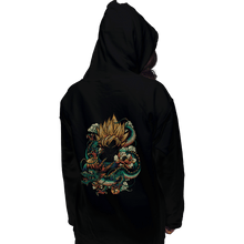 Load image into Gallery viewer, Shirts Pullover Hoodies, Unisex / Small / Black Colorful Dragon

