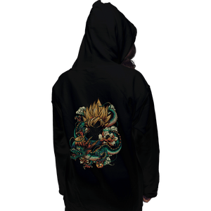 Shirts Pullover Hoodies, Unisex / Small / Black Colorful Dragon