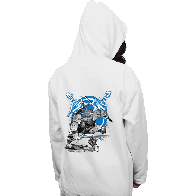 Daily_Deal_Shirts Pullover Hoodies, Unisex / Small / White Leonardo Sumi-e