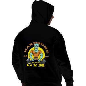 Daily_Deal_Shirts Pullover Hoodies, Unisex / Small / Black Handsome Squidward Gym