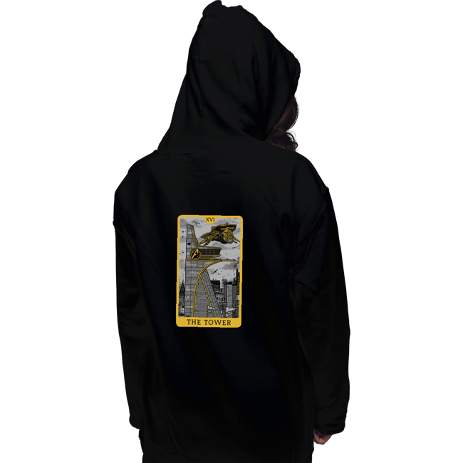 Shirts Pullover Hoodies, Unisex / Small / Black Tarot The Tower