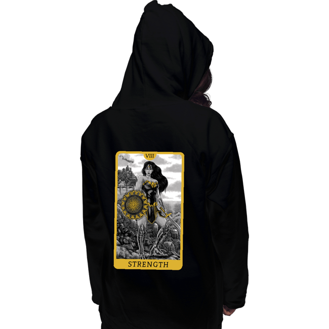Daily_Deal_Shirts Pullover Hoodies, Unisex / Small / Black JL Tarot - Strength