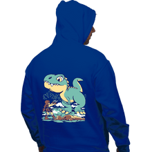 Load image into Gallery viewer, Shirts Pullover Hoodies, Unisex / Small / Royal Blue T Rex Surprise
