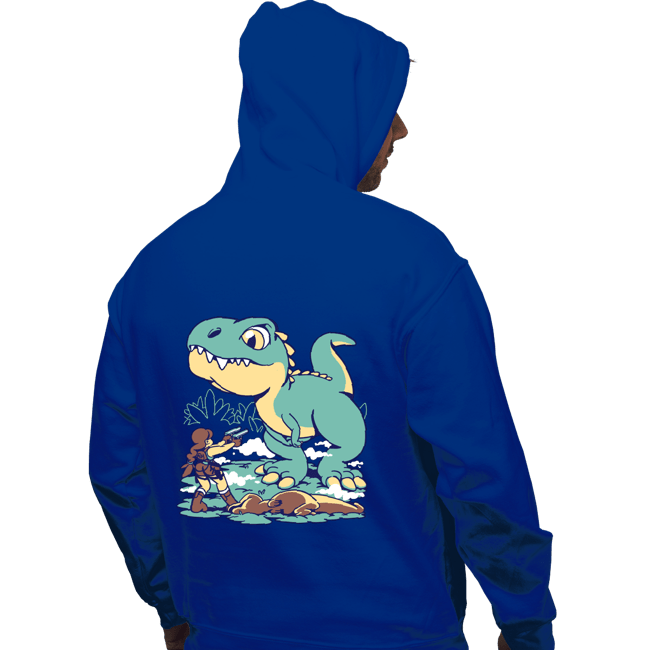 Shirts Pullover Hoodies, Unisex / Small / Royal Blue T Rex Surprise
