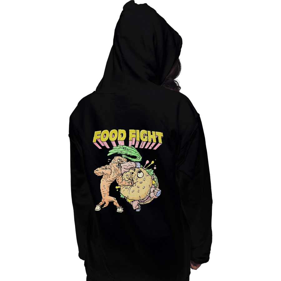 Shirts Pullover Hoodies, Unisex / Small / Black Food Fight