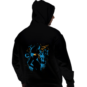 Daily_Deal_Shirts Pullover Hoodies, Unisex / Small / Black Swimming Bird