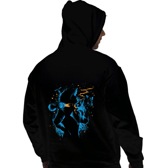 Daily_Deal_Shirts Pullover Hoodies, Unisex / Small / Black Swimming Bird