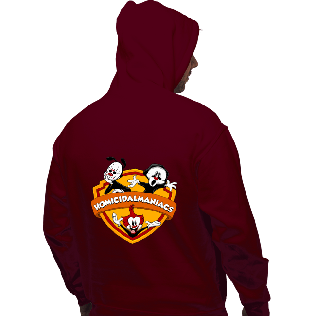 Shirts Pullover Hoodies, Unisex / Small / Maroon Homicidalmaniacs