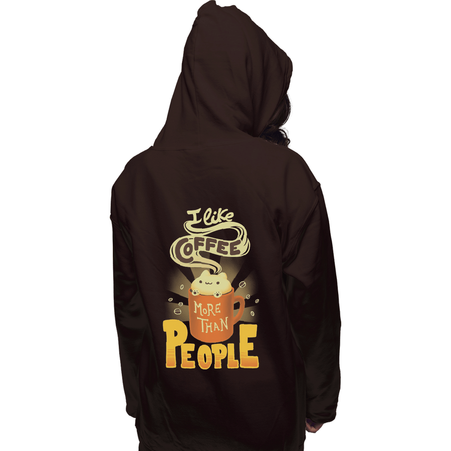Shirts Zippered Hoodies, Unisex / Small / Dark Chocolate I Like Coffee