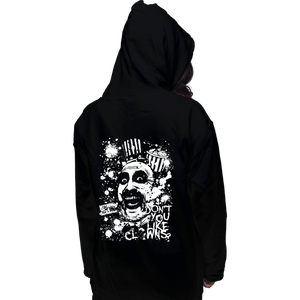 Daily_Deal_Shirts Pullover Hoodies, Unisex / Small / Black Captain Spaulding Splatter