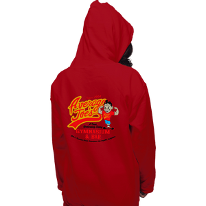 Shirts Pullover Hoodies, Unisex / Small / Red Average Joes Gym