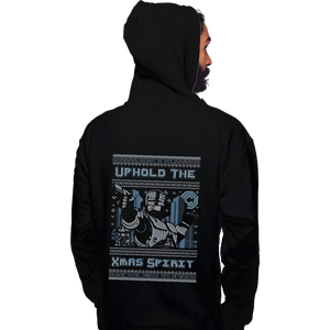 Daily_Deal_Shirts Pullover Hoodies, Unisex / Small / Black A Very Robo Christmas