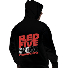 Load image into Gallery viewer, Shirts Pullover Hoodies, Unisex / Small / Black Red 5 Standing By
