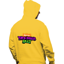 Load image into Gallery viewer, Daily_Deal_Shirts Pullover Hoodies, Unisex / Small / Gold Tired &amp; Anxious Adult
