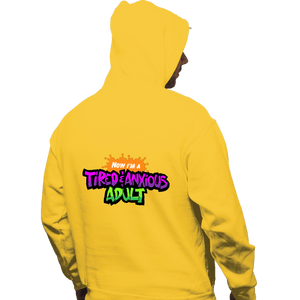 Daily_Deal_Shirts Pullover Hoodies, Unisex / Small / Gold Tired & Anxious Adult