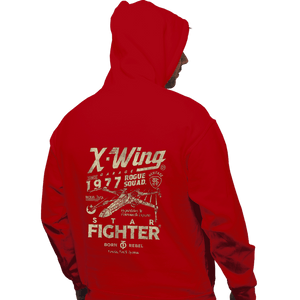 Daily_Deal_Shirts Pullover Hoodies, Unisex / Small / Red X-Wing Garage