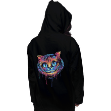 Load image into Gallery viewer, Shirts Pullover Hoodies, Unisex / Small / Black Colorful Cat
