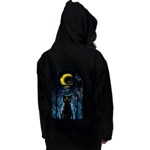 Shirts Pullover Hoodies, Unisex / Small / Black Moon Visitor