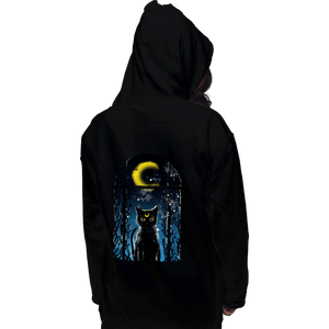 Shirts Pullover Hoodies, Unisex / Small / Black Moon Visitor