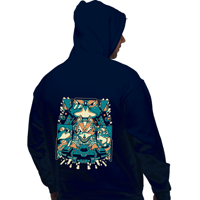 Daily_Deal_Shirts Pullover Hoodies, Unisex / Small / Navy Fox Of The Stars