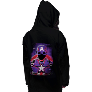 Shirts Pullover Hoodies, Unisex / Small / Black Glitch Captain America