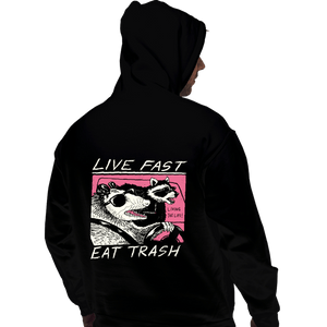 Shirts Pullover Hoodies, Unisex / Small / Black Live Fast! Eat Trash!