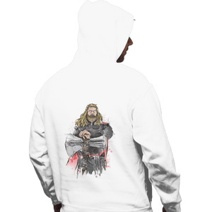 Shirts Pullover Hoodies, Unisex / Small / White God Of Thunder Watercolor