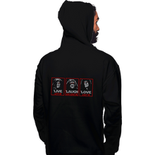 Load image into Gallery viewer, Daily_Deal_Shirts Pullover Hoodies, Unisex / Small / Black Live Laugh Love The Empire
