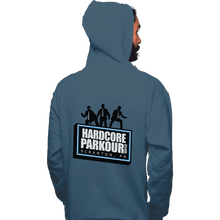 Load image into Gallery viewer, Shirts Pullover Hoodies, Unisex / Small / Indigo Blue Hardcore Parkour Club

