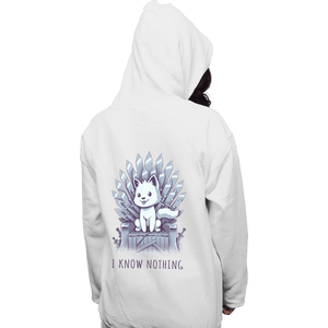 Shirts Pullover Hoodies, Unisex / Small / White I Know Nothing
