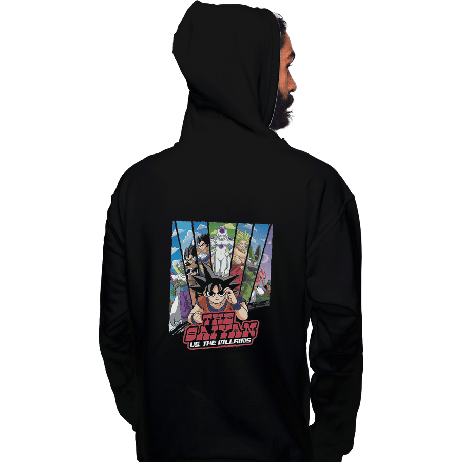 Shirts Zippered Hoodies, Unisex / Small / Black The Saiyan Vs The Villains
