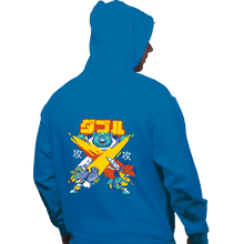 Load image into Gallery viewer, Shirts Pullover Hoodies, Unisex / Small / Sapphire X-Slash
