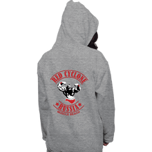 Load image into Gallery viewer, Shirts Pullover Hoodies, Unisex / Small / Sports Grey Red Cyclone Muscle Beach
