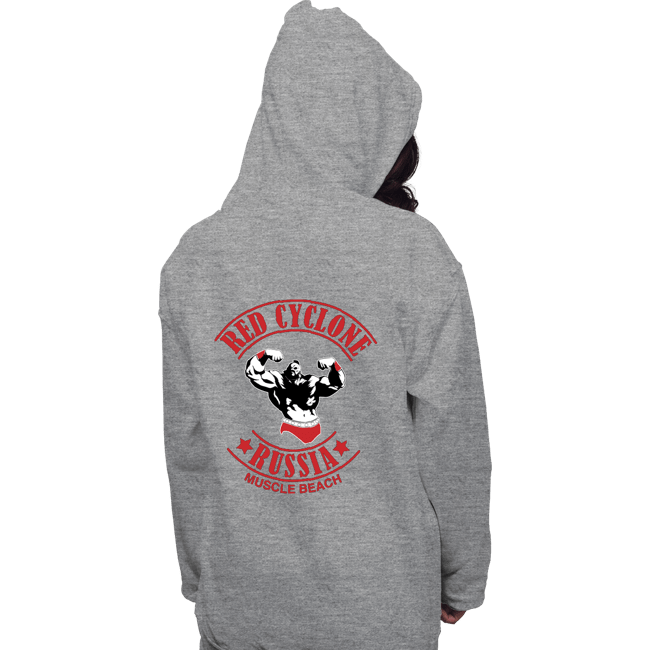 Shirts Pullover Hoodies, Unisex / Small / Sports Grey Red Cyclone Muscle Beach
