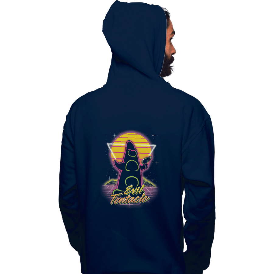 Shirts Zippered Hoodies, Unisex / Small / Navy Retro Evil Tentacle