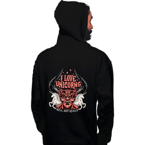 Daily_Deal_Shirts Pullover Hoodies, Unisex / Small / Black I Love Unicorns