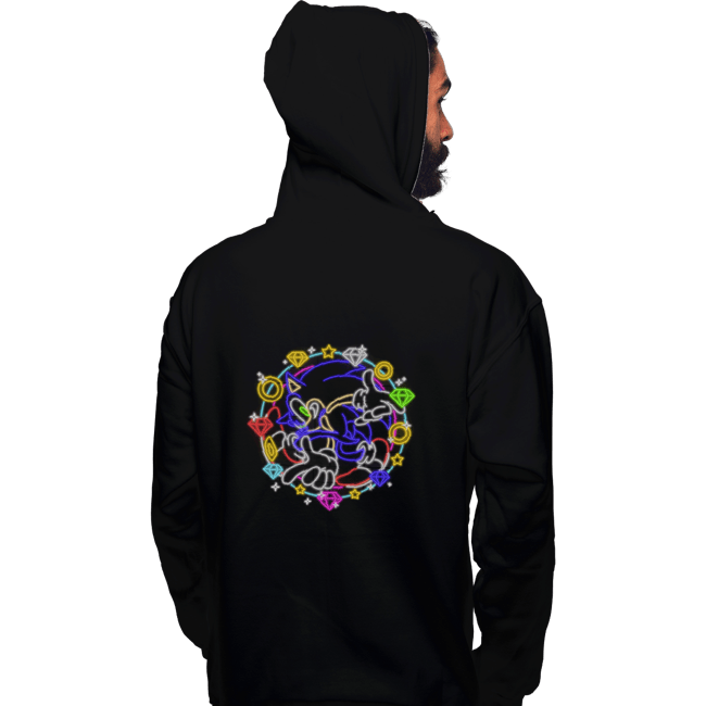 Secret_Shirts Pullover Hoodies, Unisex / Small / Black Sonic Neon